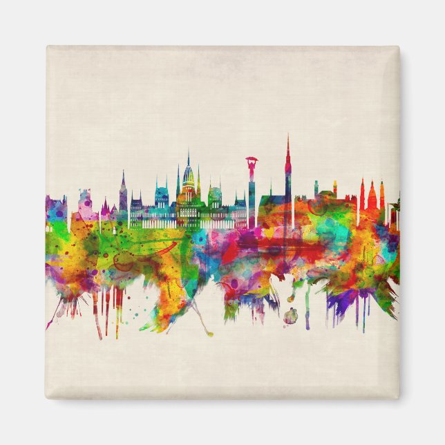 Imã Budapest Hungria Skyline (Frente)