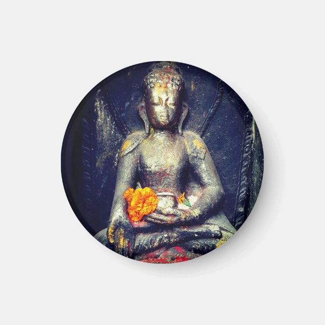 Imã Buddha Shakyamuni, Flor, Himalaia - Nepal (Frente)