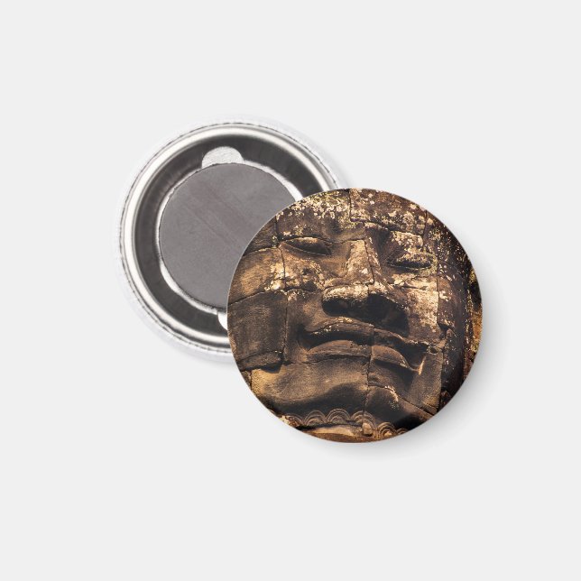 Imã Buddha Totem Angkor Wat Circle Magnet (Front/Back)