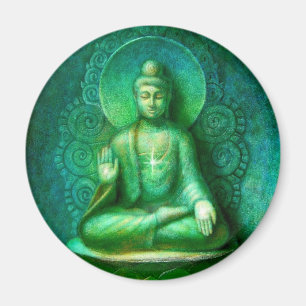 Imã Buddha verde