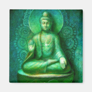 Imã Buddha verde
