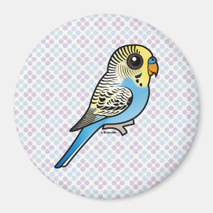 Imã Budgie azul & amarelo