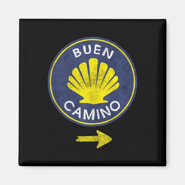 Imã Buen Camino Shell El Camino De Santiago De Compost (Frente)
