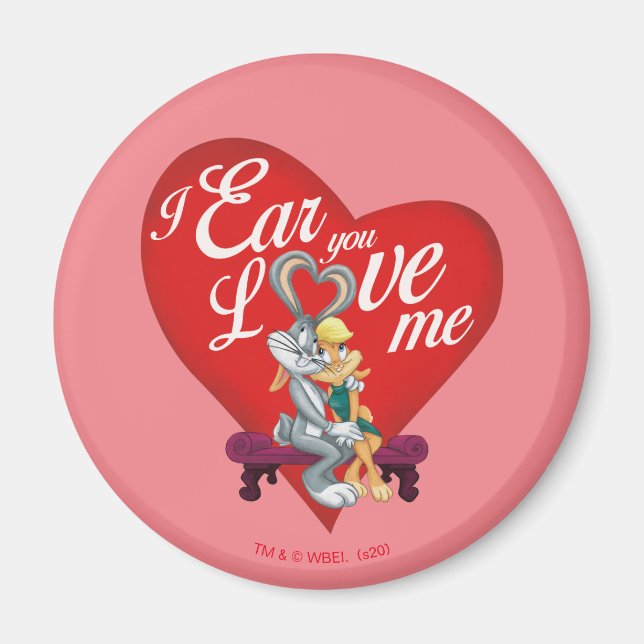 Imã BUGS BUNNY™ & Lola Bunny - Eu Ouço que Você Me Ama (Frente)