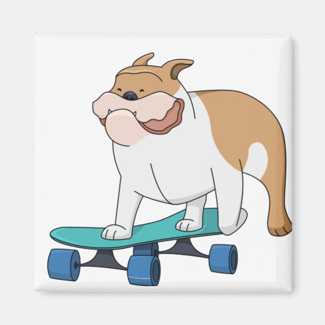 Imã buldogue de skate (Frente)