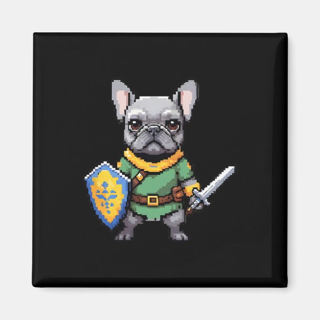 Imã Buldogue Francês Como Caractere De Jogo De Vídeo R (Frente)