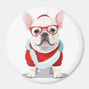 Imã Buldogue Francês Em Papais noeis Costume Adorável
