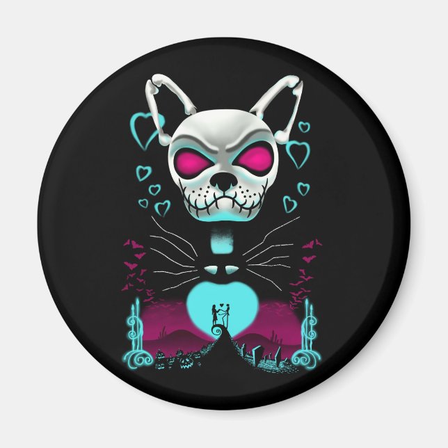 Imã Buldogue Francês | Presente de Abóbora de Hallowee (Frente)