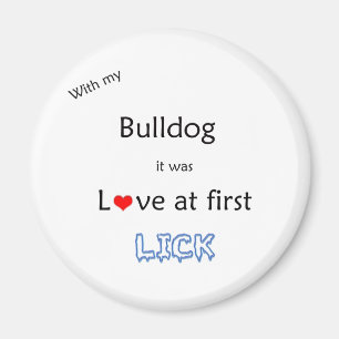 Imã Buldogue Love at First Lick - Magnet
