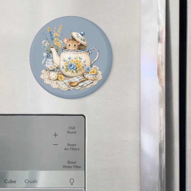Imã Bule de Chá Caprichoso Casa de Rato Blooms (In Situ (Fridge))