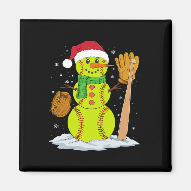 Imã Bule de Natal de Homem de Neve Macio para Meninos  (Frente)