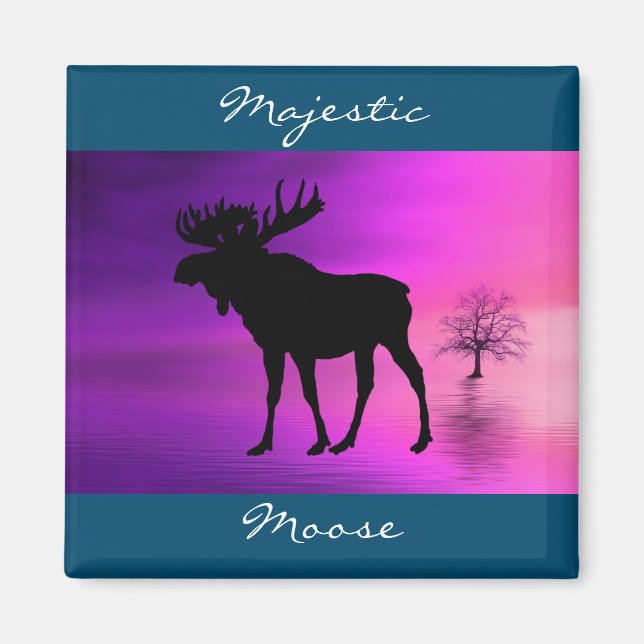 Imã Bull Moose Silhouette (Frente)