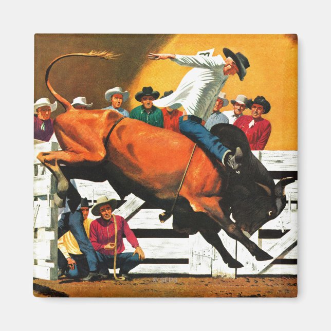 Imã Bull Riding by Fred Ludekens (Frente)