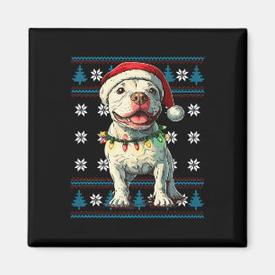 Imã Bull Terrier Papais noeis Xmas Luzes de árvore Nat