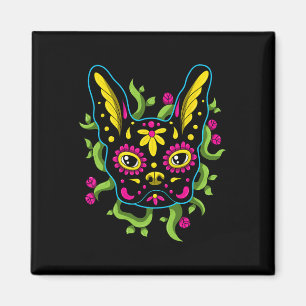 Imã Bulldog Calavera Dia De Los Muertos Dogs