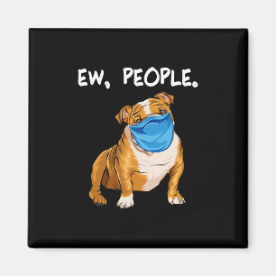 Imã Bulldog Com Máscara