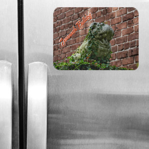 Ímã Bulldog Estátua Savannah GA Fotográfica