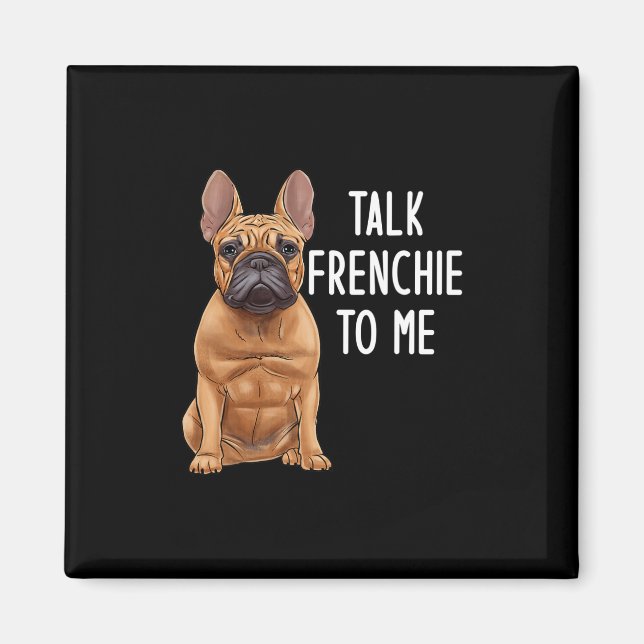 Imã Bulldog Fale Francês Para Mim  (Frente)