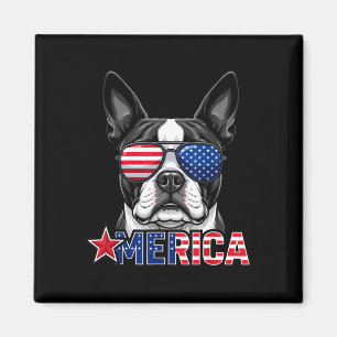 Imã Bulldog francês 4 de julho merica bandeira america