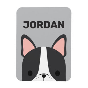 Ímã Bulldog Francês Bonito com Nome Personalizado