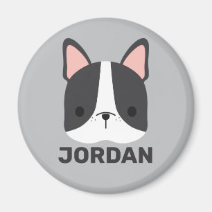 Imã Bulldog Francês Bonito com Nome Personalizado