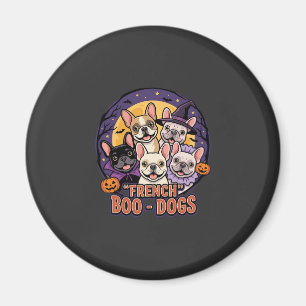 Imã Bulldog Francês Boo Dogs Halloween Vetor