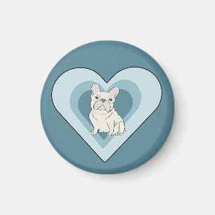 Imã Bulldog Francês Branco