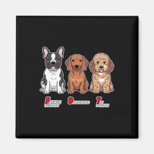 Imã Bulldog Francês Dachshund Toy Poodle Engraçado Sut