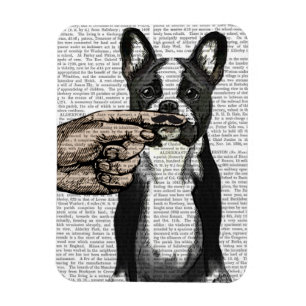 Ímã Bulldog francês e bigode dedo