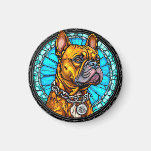 Imã Bulldog Francês em Design Ornamentado