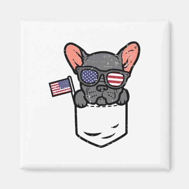 Imã Bulldog Francês Frenchie Americano Usa 4º De (Frente)