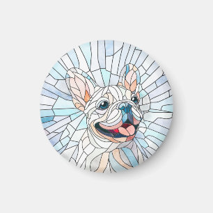 Imã Bulldog Francês - Frenchie - mosaico pastel