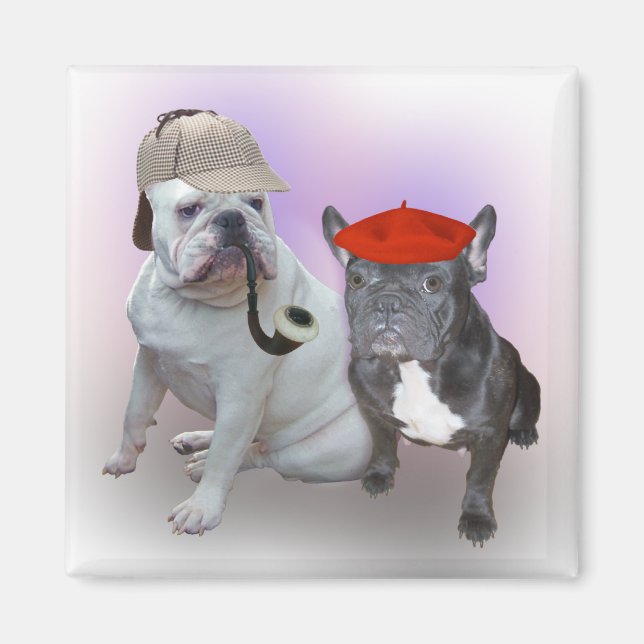 Imã Bulldog Inglês e Bulldog Francês (Frente)