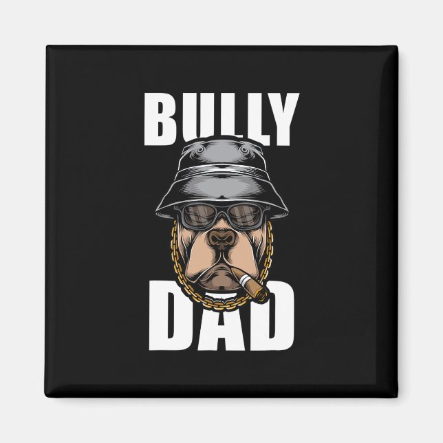 Imã Bulldog Pai Bulldog Pitbull (Frente)