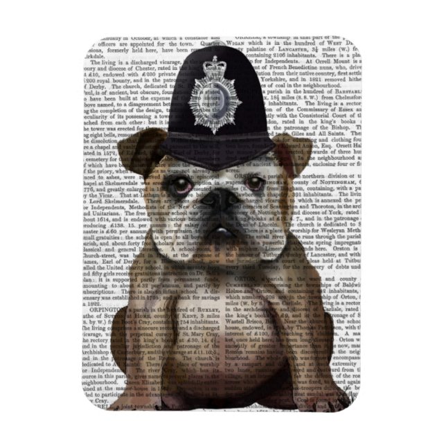 Ímã Bulldog Policeman (Vertical)