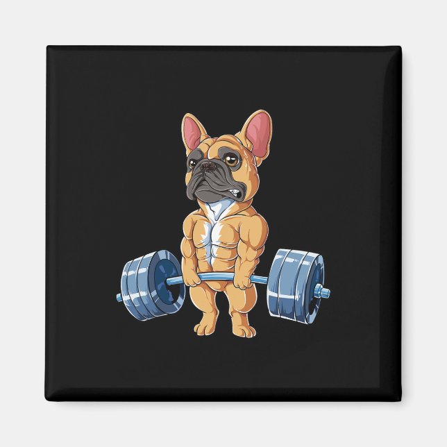 Imã Bulldog Weising Fawn Deadlevantation Malhação Gym  (Frente)