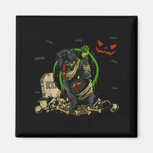 Imã Bulldog Zombie Cachorro Engraçado Cachorro Zombie 