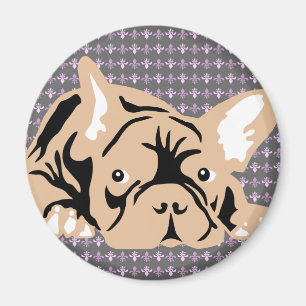 Imã Bulldogue Francês rosa