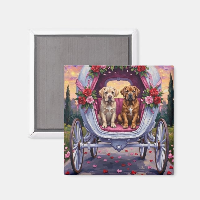 Imã Bullmastiff Dog Valentine's Day  (Front/Back)