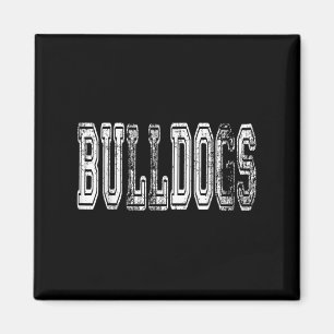 Imã Bulls Mascot Distressou Vintage School Sports N