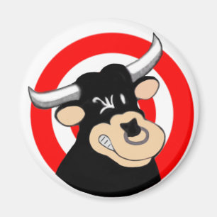 Imã BullsEYE de Bull dos desenhos animados