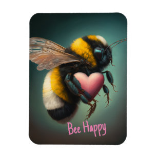 Ímã Bumble Bee - Bee Happy - Magnet flexível