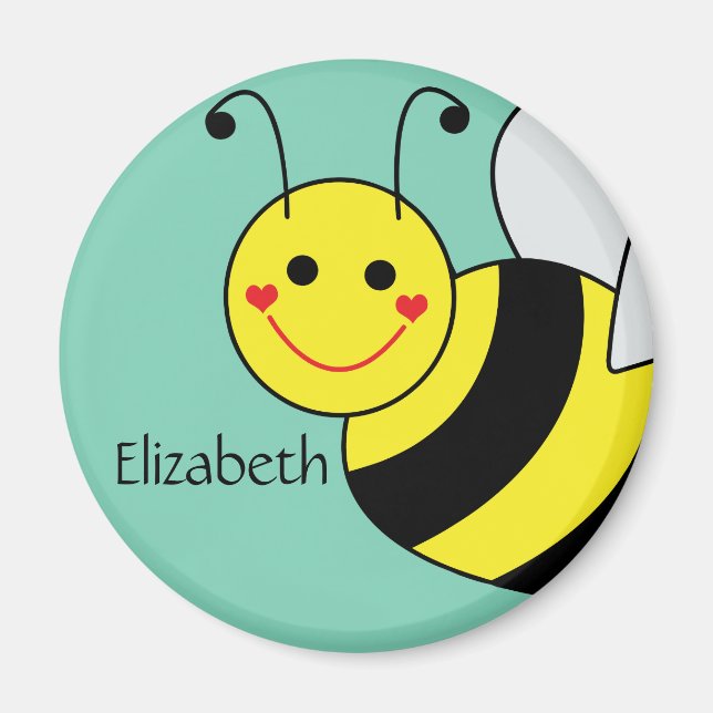 Imã Bumble Bumble Cute Personalizado (Frente)