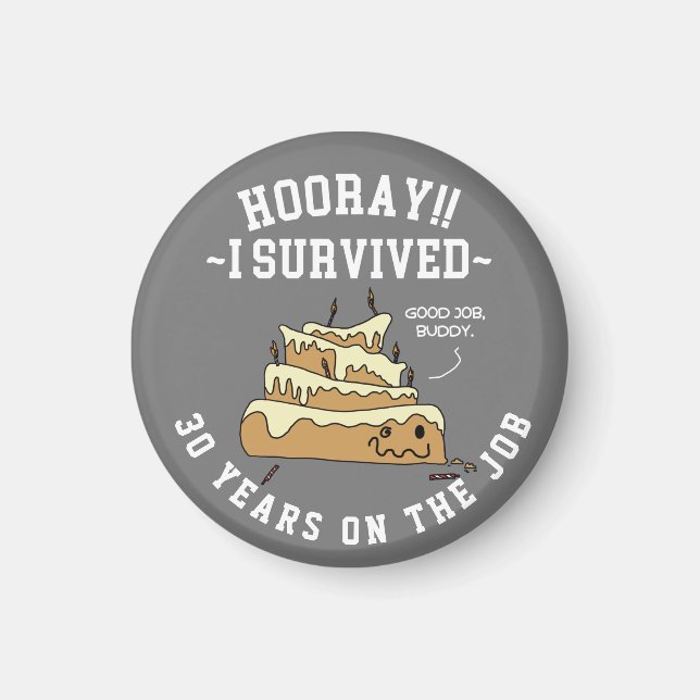 Imã Bumbum Personalizado de Aniversário de Trabalho de (Frente)