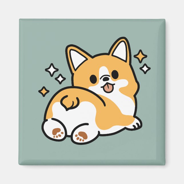 Imã Bumbum Primeiro, Vamos Nap - Bumbum Corgi Cute (Frente)