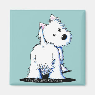 Imã Bumbum Westie do KiniArt Fluffy