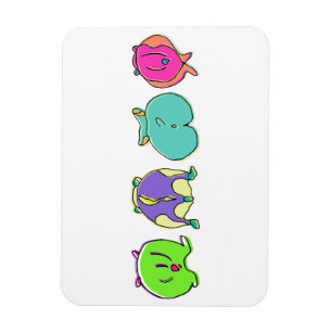 Ímã Bumbuns Coloridos de Hamster