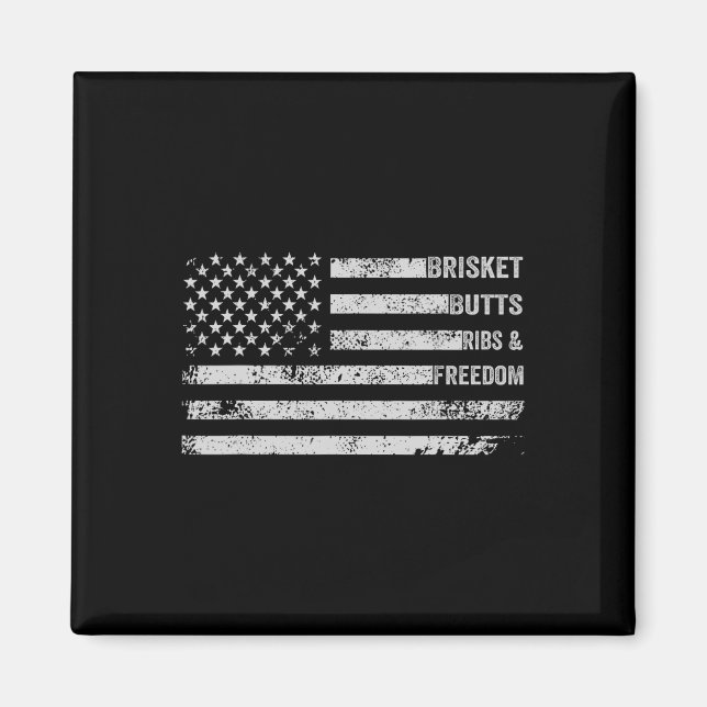 Imã Bumbuns De Bolsa E Churrasco De Liberdade Bandeira (Frente)