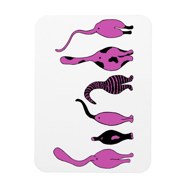 Ímã Bumbuns de Gato Roxo (Vertical)