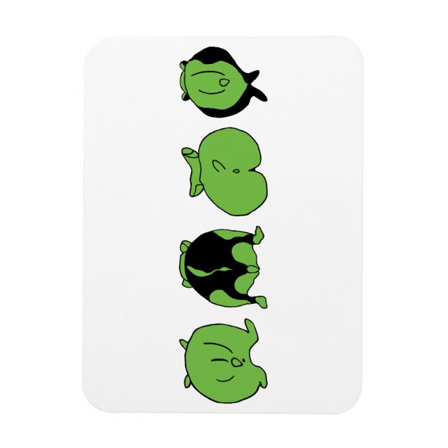 Ímã Bumbuns de Hamster Verde (Vertical)